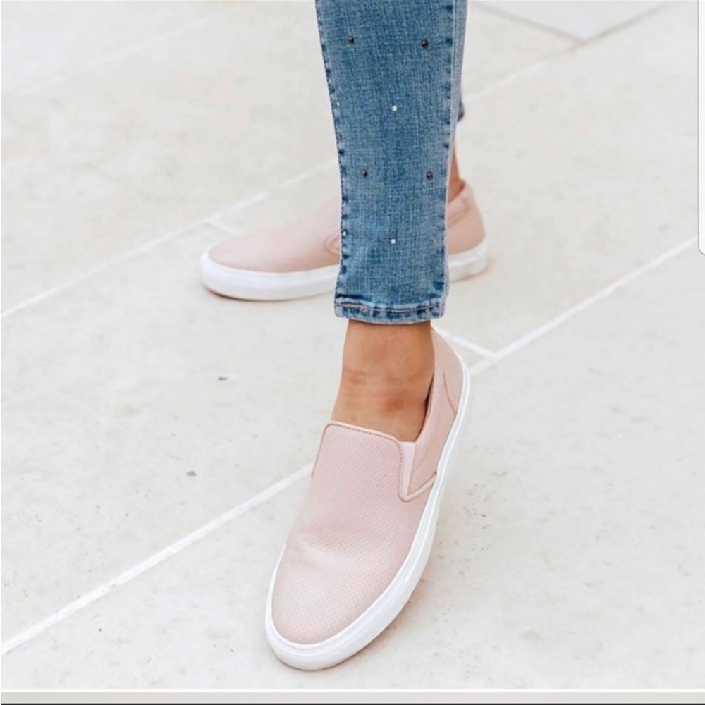 Greats The Wooster Slip On Blush Leather Sneaker Size 7.5